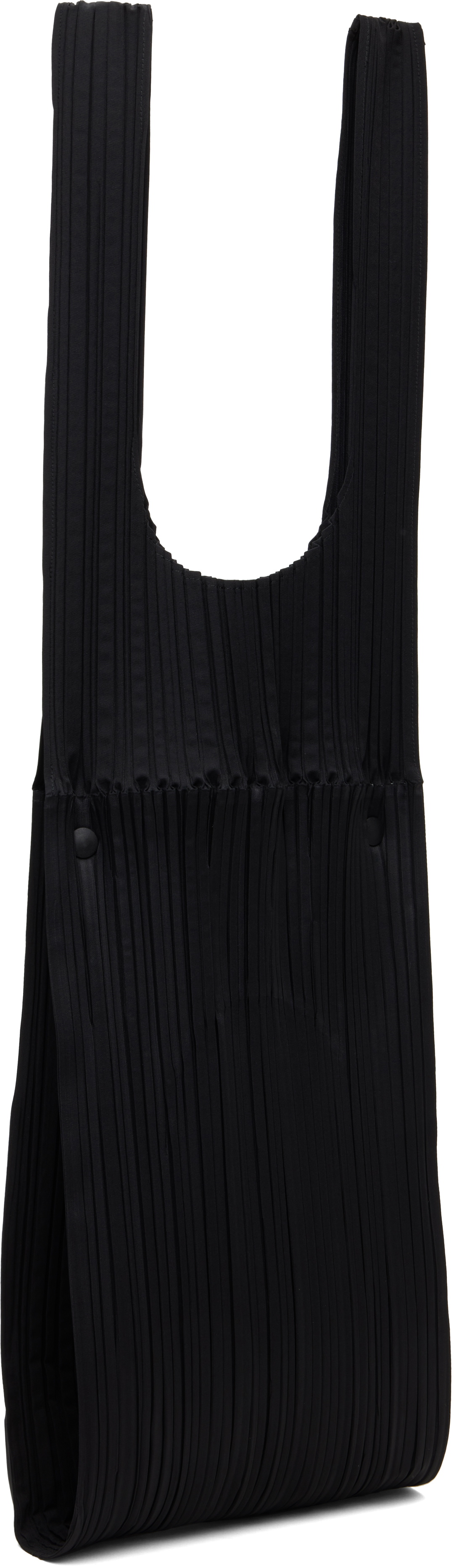 PLEATS PLEASE ISSEY MIYAKE Black Pleats Bridge Tote
