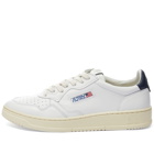 Autry Men's 01 Low Leather Sneakers in White/Navy