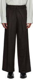 stein Brown & Black Check Trousers