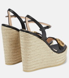 Gucci - Leather espadrille wedge sandals
