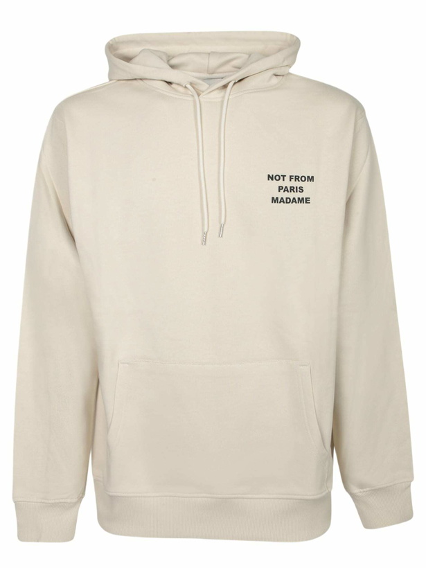Photo: Drôle de Monsieur Cream Hoodie With Slogan
