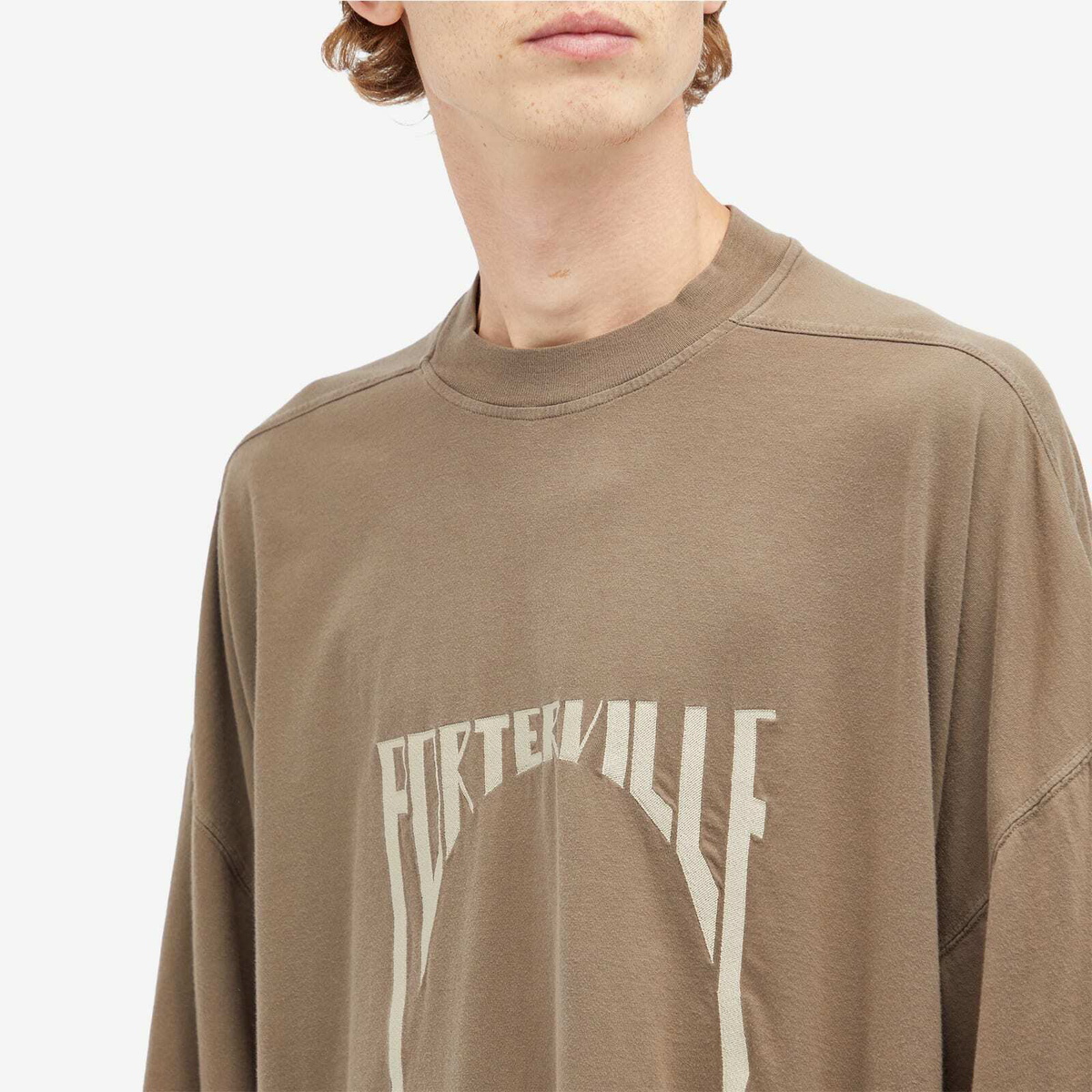 Rick Owens Men's Porterville Tommy T-Shirt in Dust/Pearl