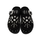 Toga Virilis Black Suede Studded Clogs