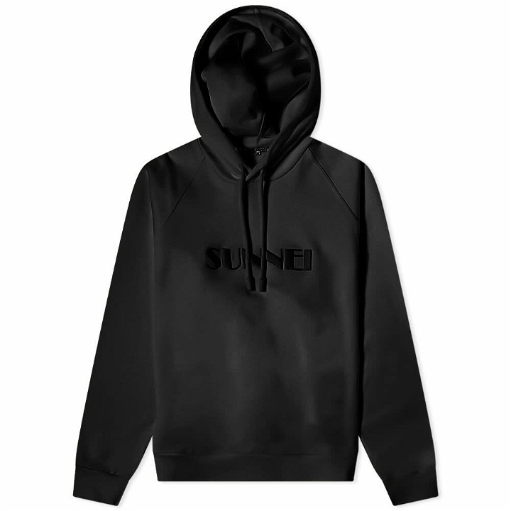 Photo: Sunnei Big Embroidered Logo Hoody in Black