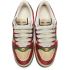 Gucci Red and Green Screener Sneakers