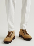 Manolo Blahnik - Calaurio Leather-Trimmed Calf Hair Boots - Brown