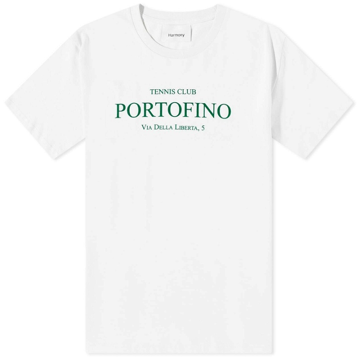 Photo: Harmony Men's Portofino Tennis Club T-Shirt in White
