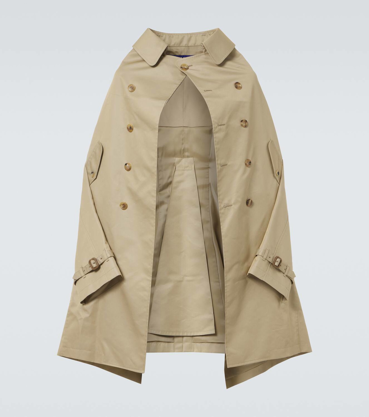 Junya Watanabe Comme des Garçons Trench Coat Cape in Beige
