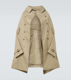 Junya Watanabe Cotton-blend chambray cape