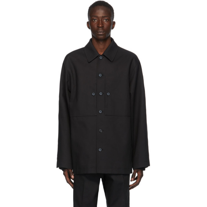 Photo: Jil Sander Black Pique Structured Jacket