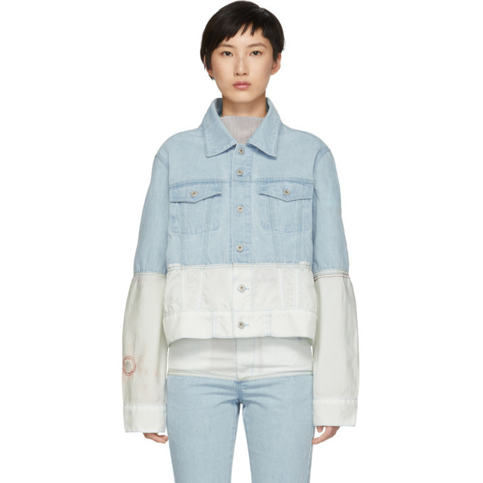 Kanghyuk Blue and Off-White Airbag Denim Jacket