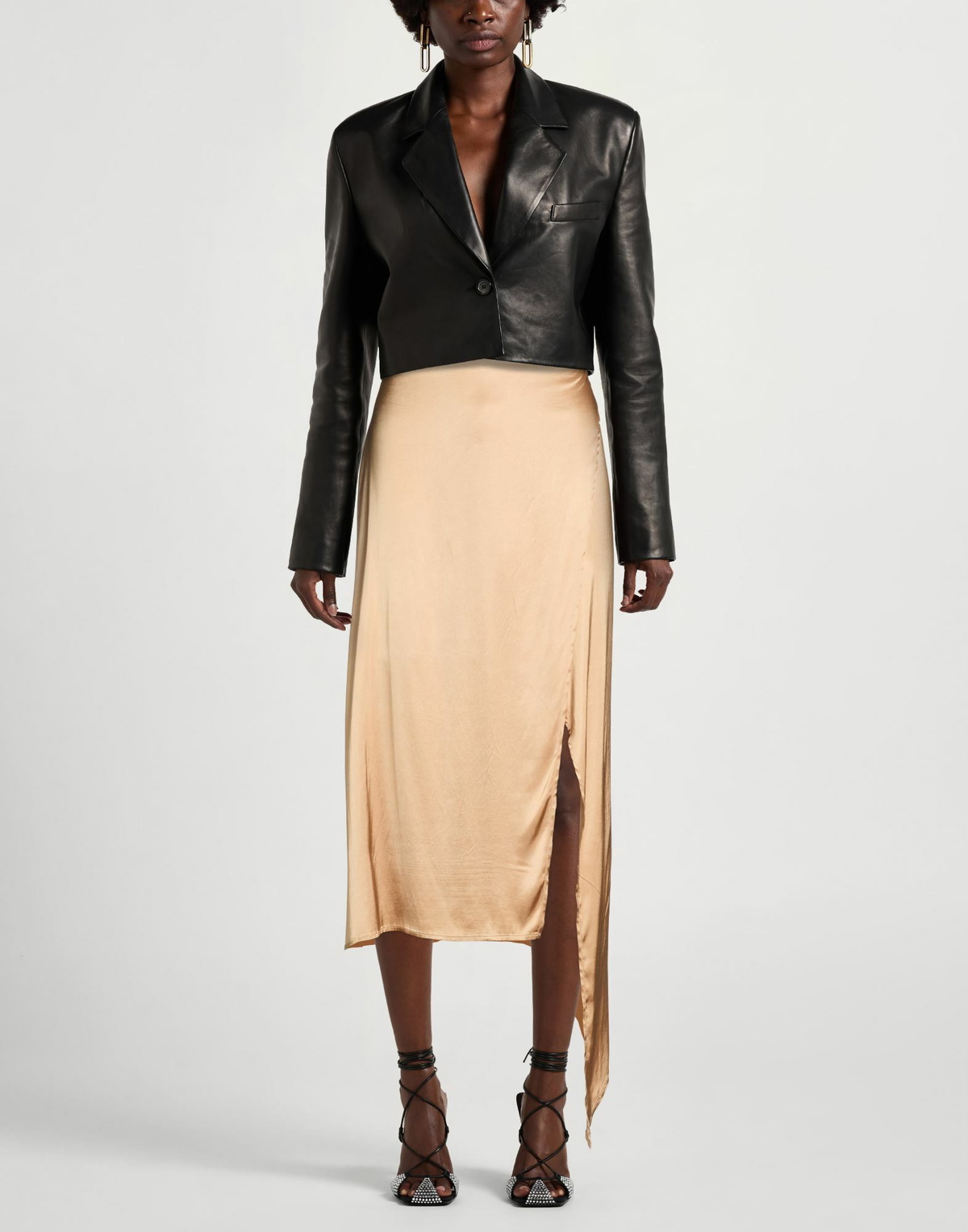 Manila Grace Womens Maxi skirt Camel
