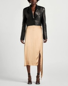 Manila Grace Womens Maxi skirt Camel