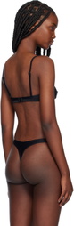 Matteau Black Tri Crop Bikini Top