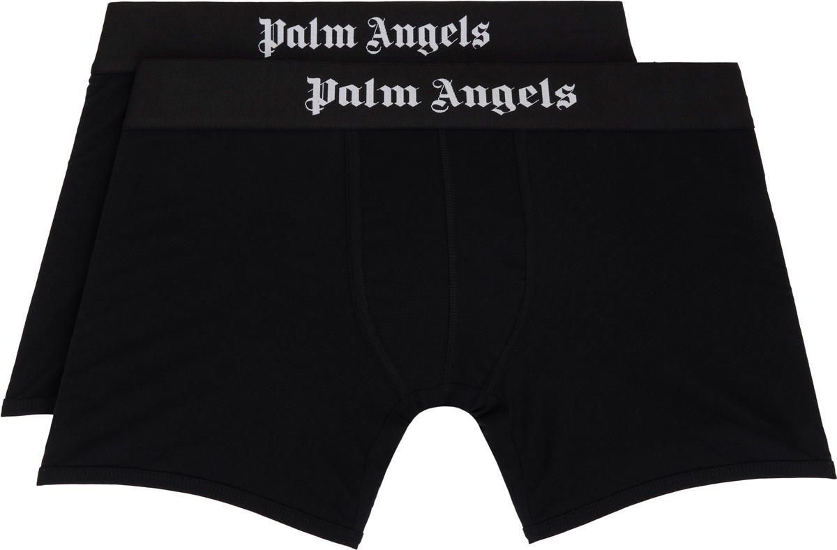 Palm Angels Two-Pack Black 'Palm Angels' Boxer Briefs