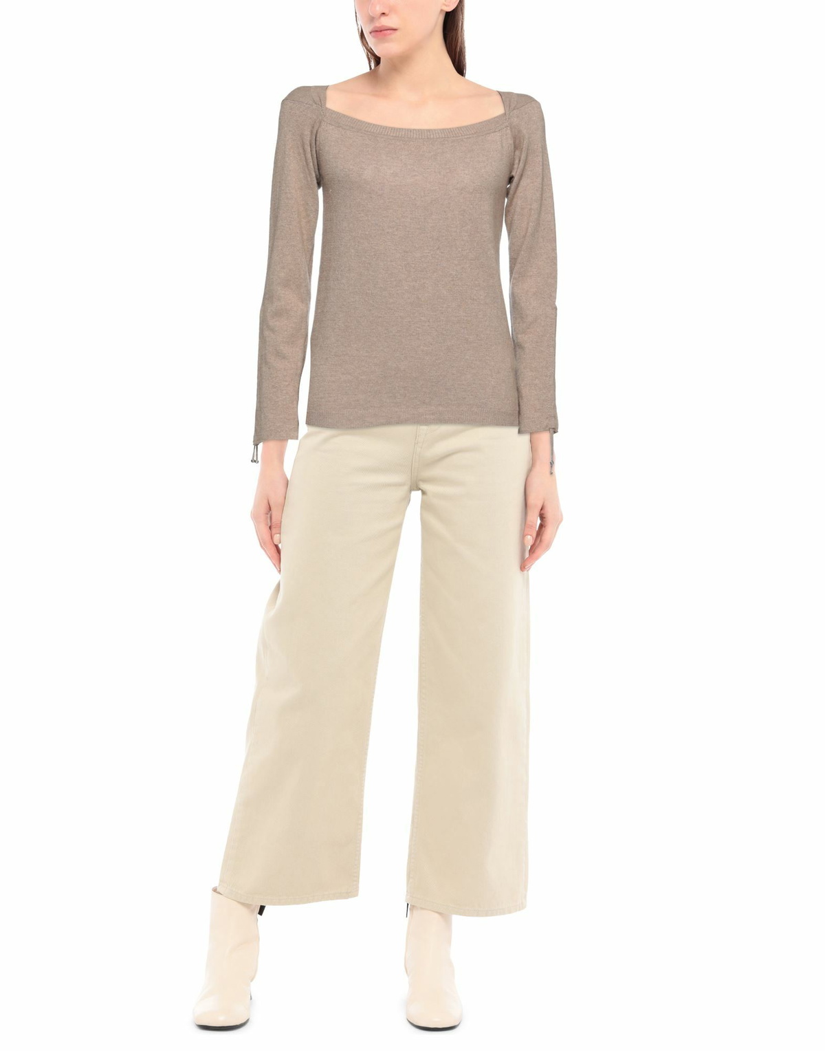 Manila Grace Womens Sweater Khaki
