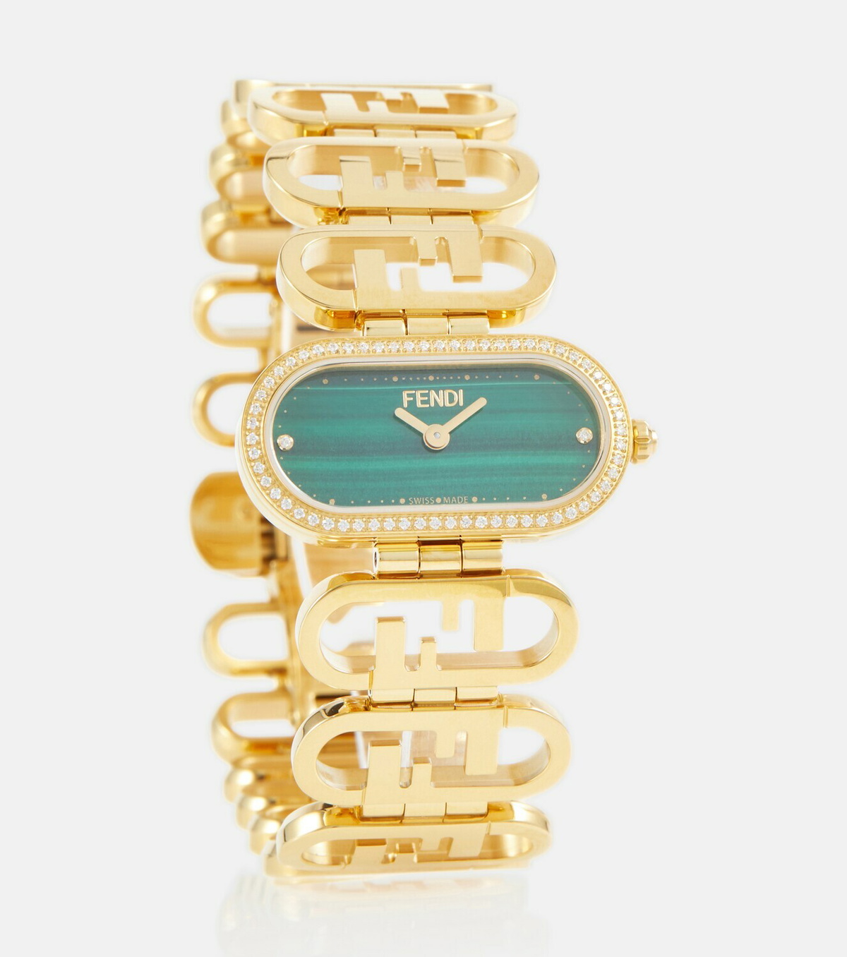 Fendi O'Lock Horizontal quartz watch with diamonds Fendi