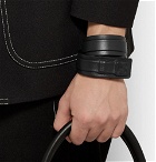 Maison Margiela - Leather Wrap Bracelet - Men - Black
