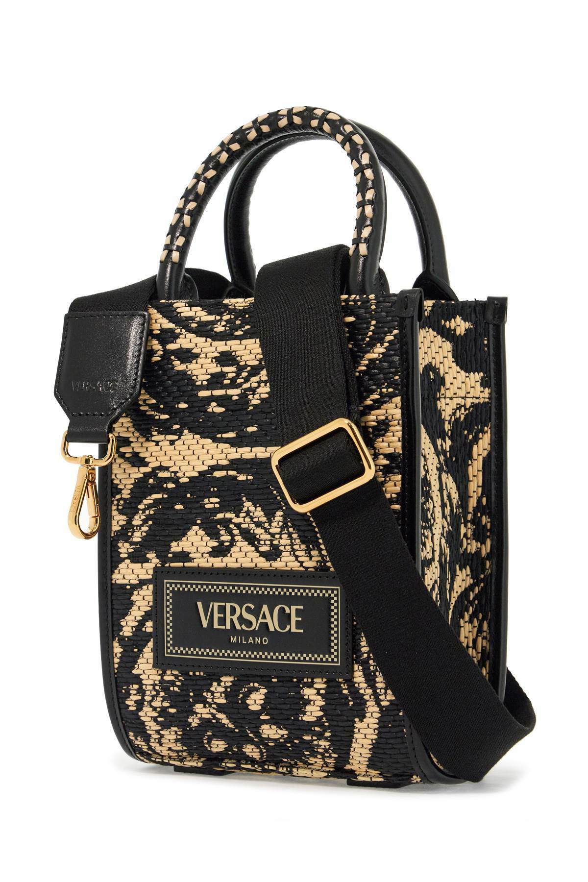 Versace Barocco Athena ジャカード クロスボディバッグ Versace Barocco Athena Crossbody Bag | Black | FARFETCH