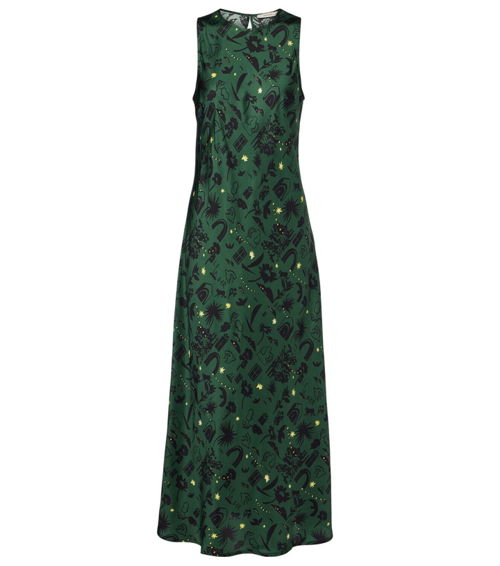 Photo: Asceno Valencia printed silk charmeuse maxi dress