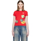 MM6 Maison Margiela Red Sticker T-shirt