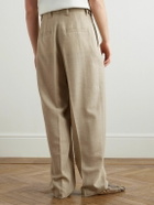 Jacquemus - Canevas Oversized Wide-Leg Pleated Belted Wool Suit Trousers - Neutrals