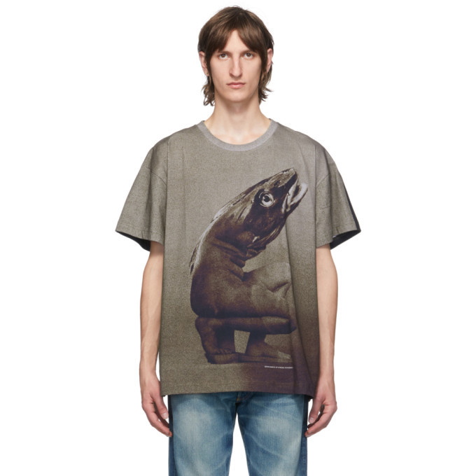 Photo: Vyner Articles Brown and Black Digital Cod Print T-Shirt