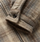 Stüssy - Checked Brushed-Cotton Shirt Jacket - Gray