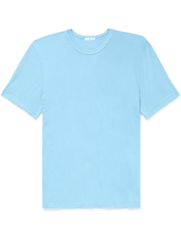 Photo: James Perse - Cotton-Jersey T-Shirt - Blue