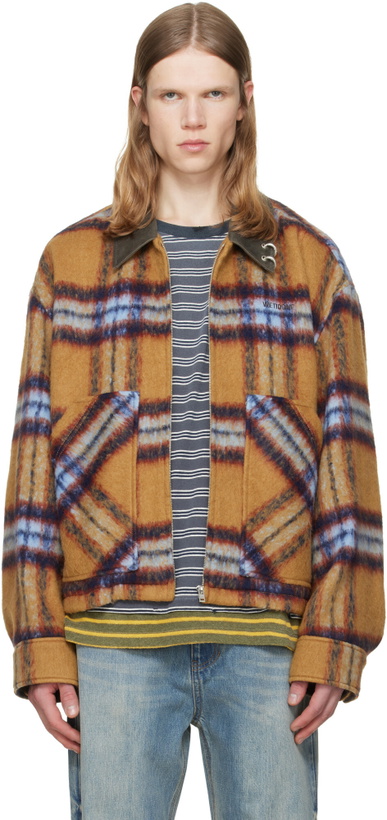 Photo: We11done Tan Camel Check Pattern Jacket