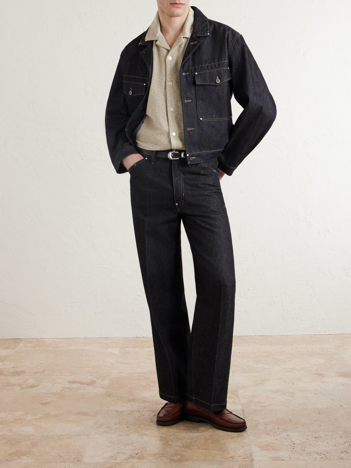 Aimé Leon Dore - Novelty Camp-Collar Cotton-Jacquard Shirt - Neutrals