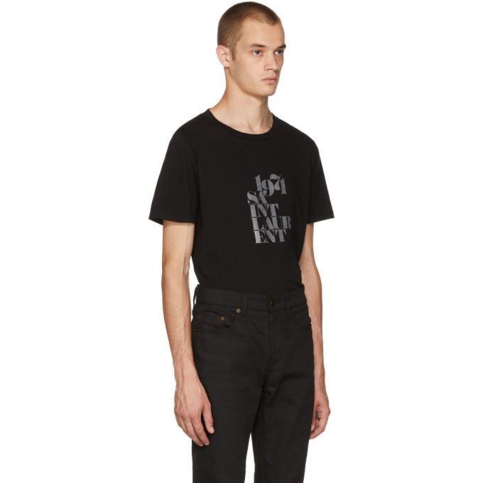 Saint Laurent YSL Pocket Tee Black