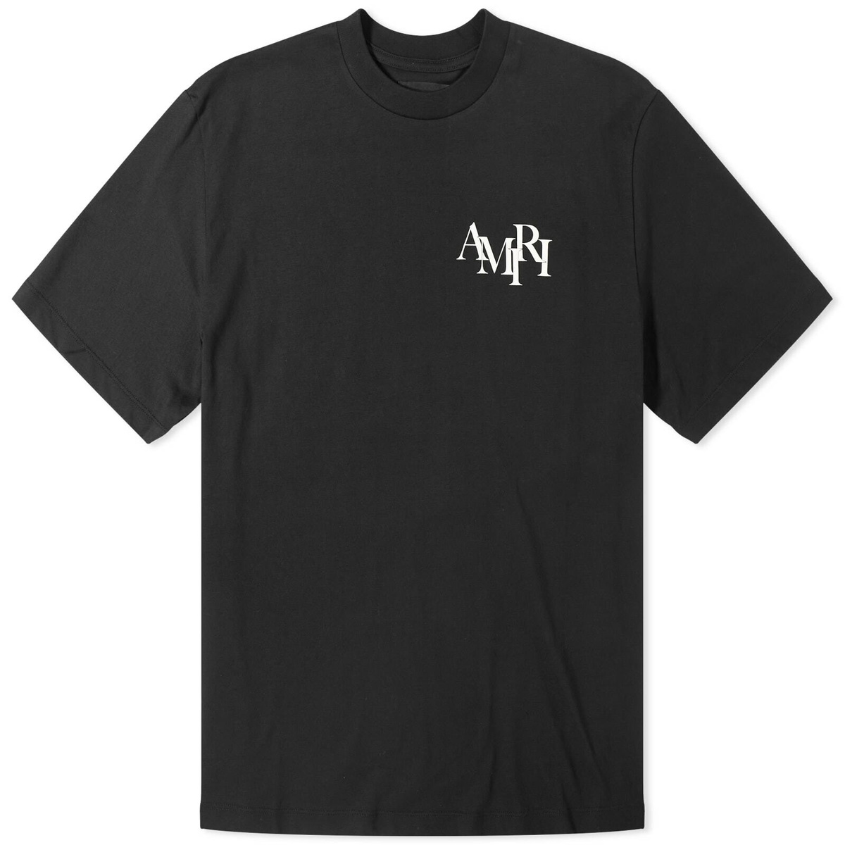 AMIRI Men's Staggered Logo T-Shirt in Black Amiri