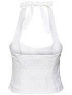 REFORMATION Malika Linen Halter Top