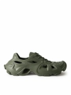 Balenciaga - HD Logo-Debossed Cutout Rubber Sneakers - Green