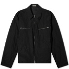 Auralee Men's Wool Poplin Jacket in Black