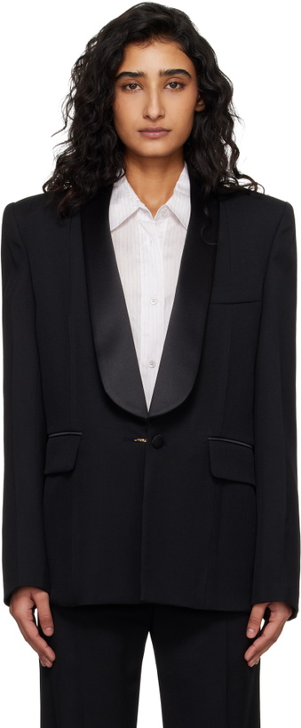 Photo: Victoria Beckham Black Shawl Collar Tux Blazer