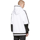 Dolce and Gabbana White and Black Removable Sleeves DandG Millennials Hoodie