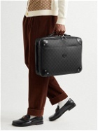 GUCCI - Leather-Trimmed Monogrammed Coated-Canvas Briefcase