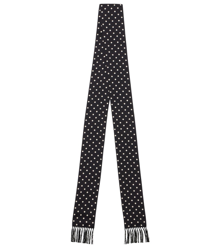 Photo: Valentino Fringed polka-dot silk scarf