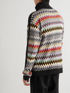 Missoni - Crochet-Knit Cotton-Jacquard Zip-Up Sweater - Gray