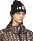 Dsquared2 Black & White Icon Logo Beanie