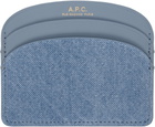 A.P.C. Blue Demi-Lune Card Holder