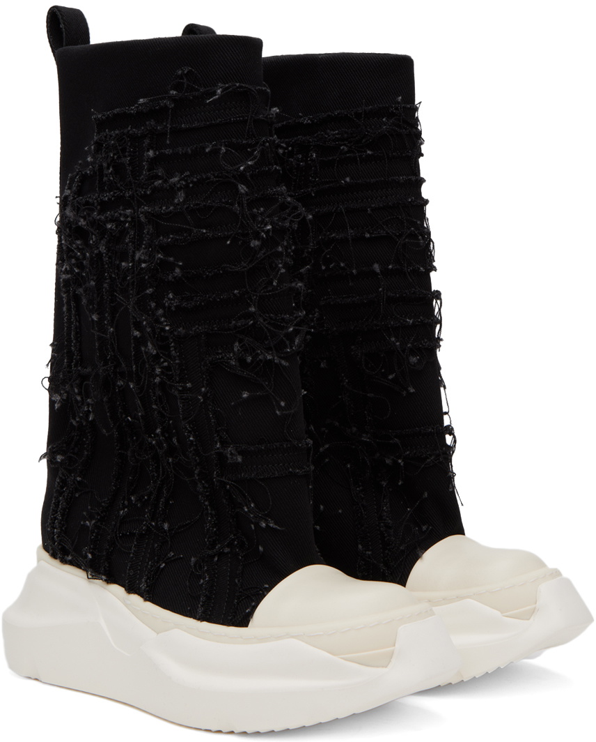 関税送料込★RICK OWENS☆'Fetish' boots ブラック ブーツ Black Porterville Fetish Tall Boots by Rick Owens DRKSHDW on