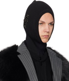 Simone Rocha Black Pointed Merino Silk Knit Balaclava