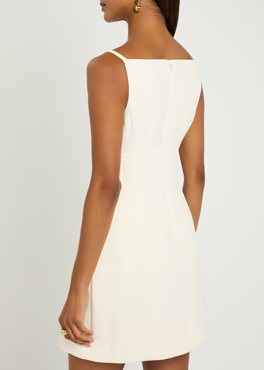 Roland Mouret Light Crepe Strap Mini Dress Cream