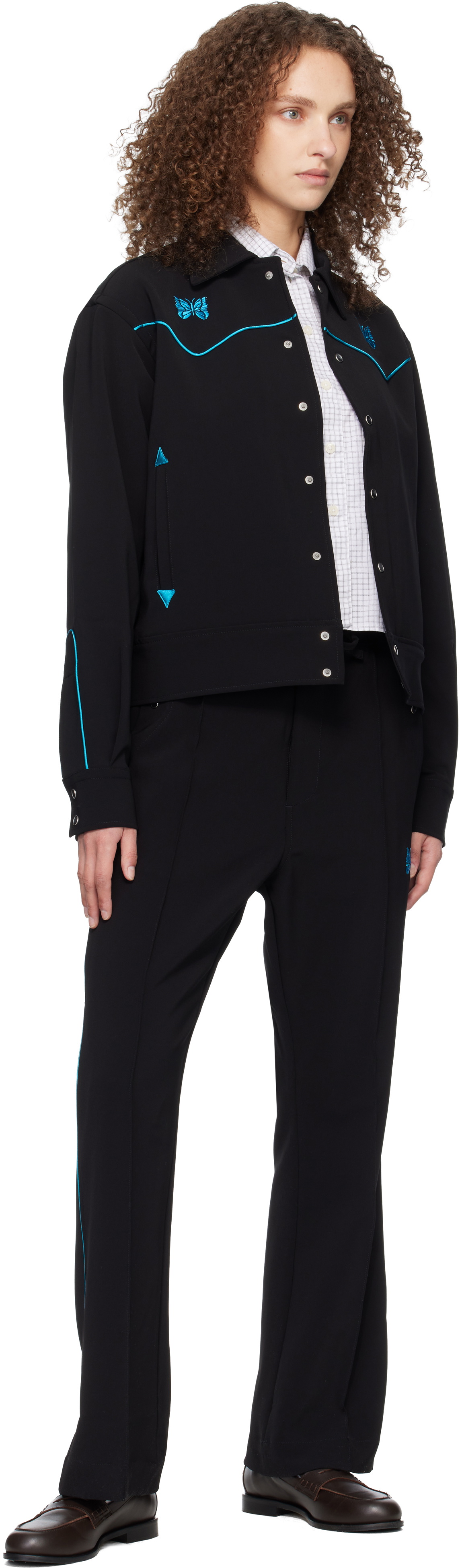 NEEDLES Black Piping Cowboy Lounge Pants