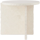 ferm LIVING White Mineral Sculptural Side Table