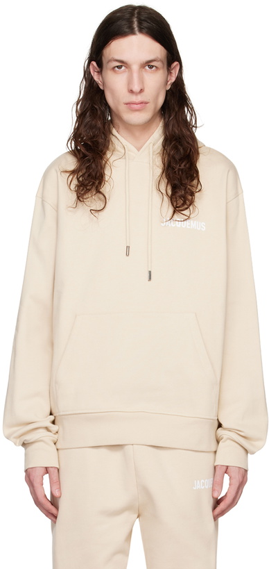 Photo: Jacquemus Beige 'Le Sweatshirt Jacquemus' Hoodie