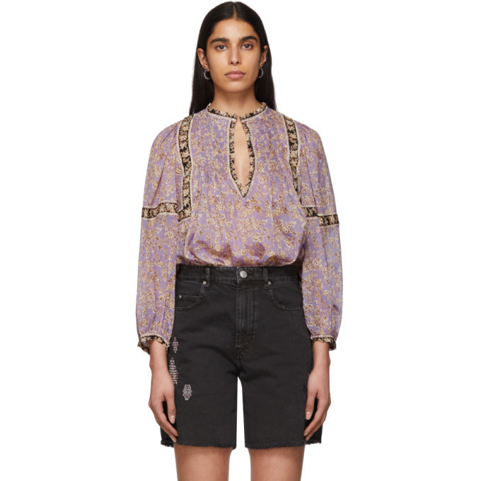 Isabel Marant Etoile Purple Violette Blouse Isabel Marant Etoile